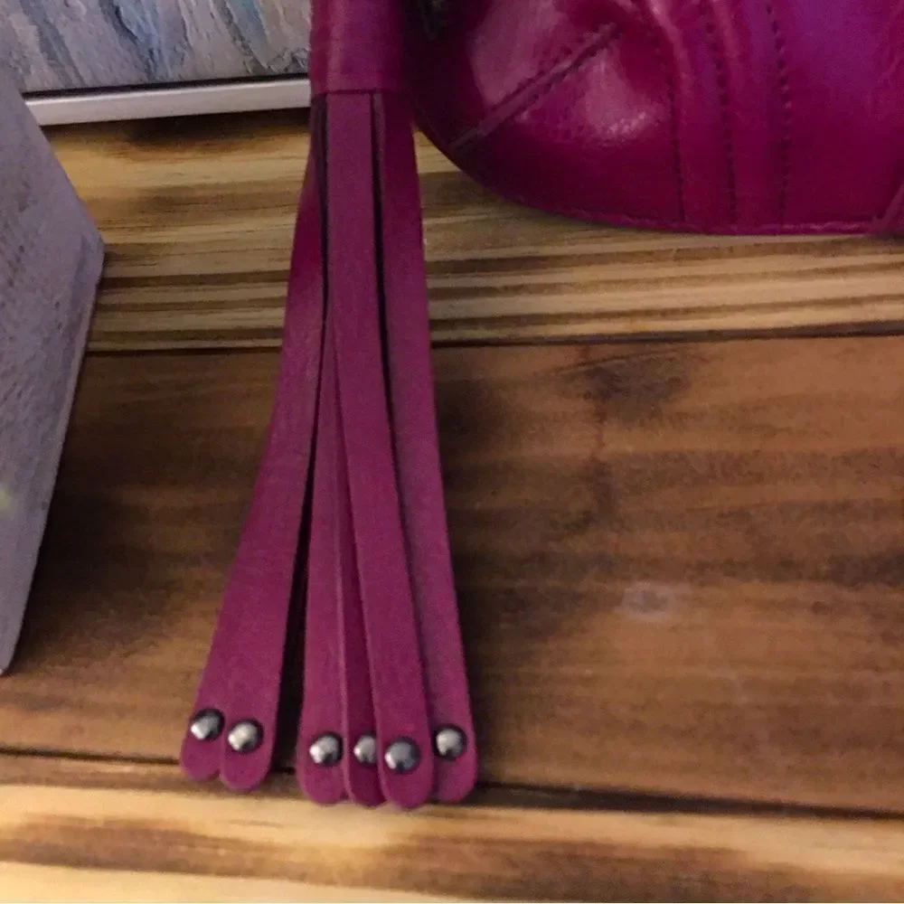 BOTKIER‎ GORGEOUS STUDDED GUN METAL PLUM PURPLE CLUTCH BAG